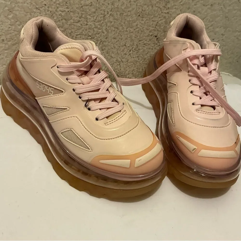Shoes 53045 Bump'Air Platform Sneaker (Unisex) Pink Sneaker size EUR35
